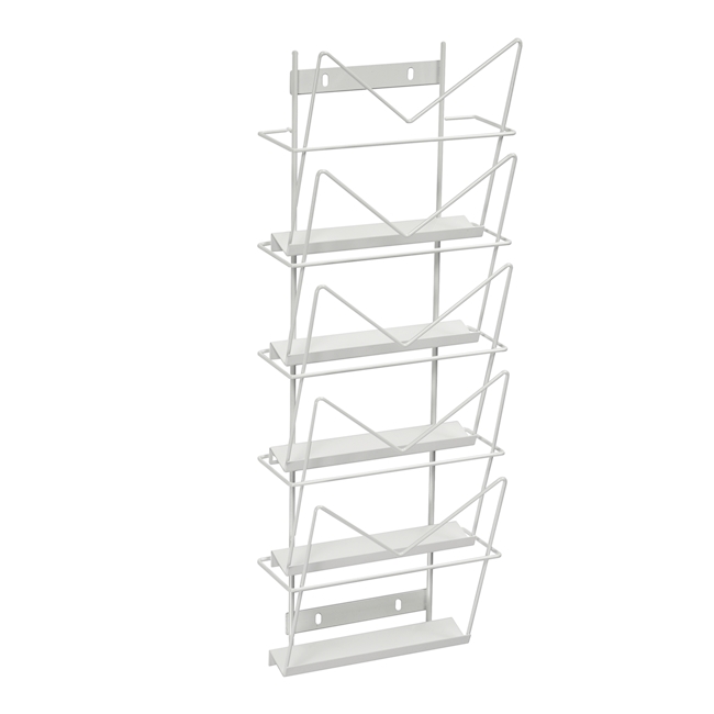 Zeitschriftenleiter 5 Fächer, weiss